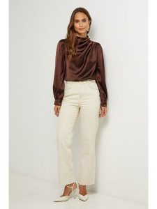 L'armoire de Suzette Bluzka w kolorze brązowym rozmiar: 34/36. Brązowe bluzki L'armoire de Suzette, l, bez wzorów, klasyczne, bez kołnierzyka, bez ramiączek. Za 86,99 zł.