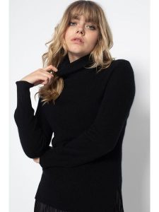 Perfect Cashmere Kaszmirowy golf "Tracy" w kolorze czarnym rozmiar: XL. Czarne golfy Perfect Cashmere, bez wzorów, z kaszmiru. Za 314,05 zł.