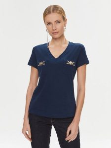 Marciano Guess T-Shirt 4RGP25 6229A Granatowy Regular Fit. Niebieskie t-shirty Marciano Guess, xxs, z aplikacjami, z bawełny, bez kołnierzyka, bez ramiączek. Za 159,99 zł.