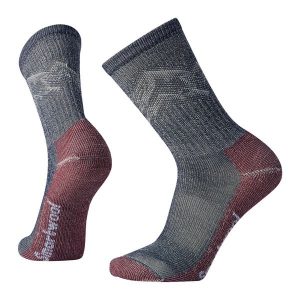 Skarpety trekkingowe Smartwool Classic Hike Light Cushion Mountain Pattern Crew. Niebieskie skarpetki Smartwool, bez wzorów, z wełny. Za 83,99 zł.