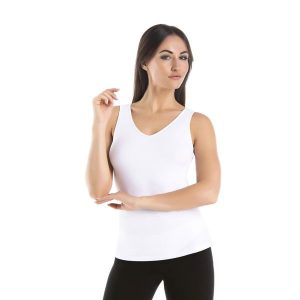 Koszulka bawełniana na ramiączkach dekolt V Teyli Claudia V. Czarne koszulki sportowe Teyli, bez wzorów, z bawełny, bez ramiączek, na fitness i siłownię. Za 79,99 zł.
