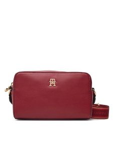 Tommy Hilfiger Torebka Th Joy Camera Bag AW0AW19060 Czerwony. Czerwone listonoszki TOMMY HILFIGER, bez wzorów, ze skóry, bez dodatków. Za 409,99 zł.