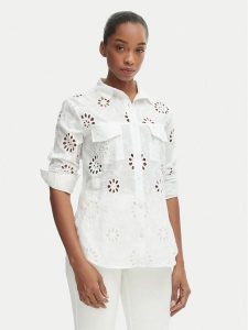 Iconique Koszula Blake IC26-005 Biały Regular Fit. Białe koszule Iconique, m, bez wzorów, z bawełny, bez kołnierzyka, bez ramiączek. Za 359,99 zł.