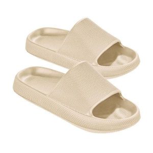 Beco Airkiss Easy damskie klapki beżowe. Brązowe klapki 47 Brand, bez wzorów, z materiału, bez obcasa. Za 201,99 zł.