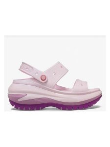 Crocs Sandały "Mega Crush" w kolorze jasnoróżowym na koturnie rozmiar: 39/40. Różowe sandały Crocs, bez wzorów, z otwartym noskiem, bez obcasa, na koturnie, bez zapięcia. Za 185,76 zł.