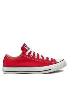 Converse Trampki Chuck Taylor All Star OX M9696 W Czerwony. Czerwone trampki Converse, bez wzorów, z materiału, bez zapięcia. Za 299,99 zł.