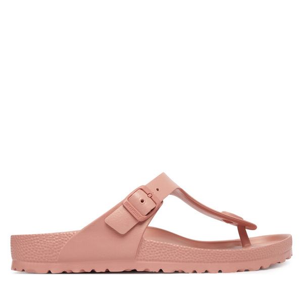 Japonki Birkenstock. Czerwone klapki Birkenstock, bez wzorów, bez obcasa. Za 209,99 zł.