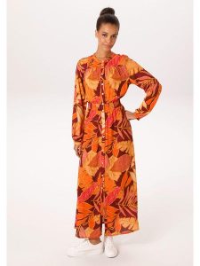 Aniston Sukienka w kolorze bordowo-pomarańczowym rozmiar: 36. Pomarańczowe sukienki Aniston, bez wzorów, z wiskozy, bez kołnierzyka, bez ramiączek, maxi. Za 252,99 zł.