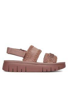 Roxy Sandały HY62277-1 Różowy. Czerwone sandały Roxy, bez wzorów, z materiału, bez obcasa, na płaskiej podeszwie, bez zapięcia. Za 199,99 zł.