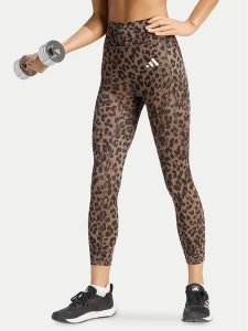 Adidas Legginsy Optime Essentials 3-Stripes KZ2520 Brązowy Slim Fit. Brązowe legginsy sportowe ADIDAS, s, bez wzorów, z syntetyku, na fitness i siłownię. Za 219,99 zł.