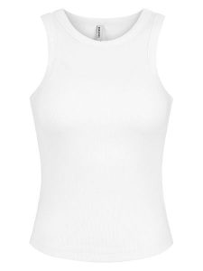 Sublevel Top w kolorze białym rozmiar: L. Białe topy Sublevel, l, bez wzorów, prążkowane, bez kołnierzyka, bez ramiączek. Za 39,99 zł.