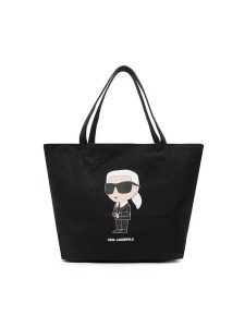 KARL LAGERFELD Torebka 230W3180 Czarny. Czarne shopper bag KARL LAGERFELD, bez wzorów, z materiału, bez dodatków. Za 189,99 zł.