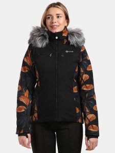 Kilpi Kurtka narciarska "Lena" w kolorze czarno-brązowym rozmiar: 44. Brązowe kurtki sportowe Kilpi, m, bez wzorów, ze lnu, bez kaptura, narciarskie. Za 567,00 zł.