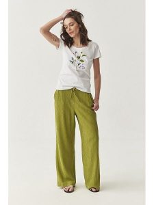 TATUUM Koszulka w kolorze białym rozmiar: L. Białe bluzki Tatuum, l, bez wzorów, z bawełny, bez kołnierzyka, bez ramiączek. Za 60,88 zł.