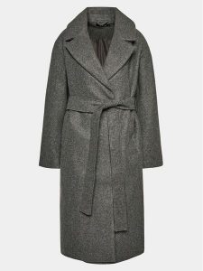 Gina Tricot Płaszcz przejściowy 20609 Szary Regular Fit. Szare płaszcze Gina Tricot, l, bez wzorów, z syntetyku, bez kaptura. Za 419,99 zł.