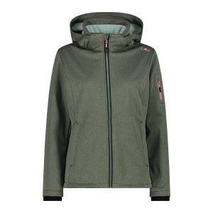 Damska kurtka turystyczna z kapturem CMP. Brązowe kurtki CMP, bez wzorów, z softshellu, z kapturem. Za 367,00 zł.