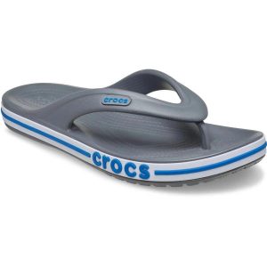 Japonki Dla Dorosłych Crocs Bayaband Flip. Niebieskie klapki Crocs, bez wzorów, z materiału, bez obcasa. Za 129,99 zł.