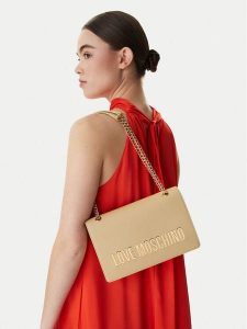 LOVE MOSCHINO Torebka JC4192PP1OKD0129 Beżowy. Brązowe torebki klasyczne LOVE MOSCHINO, bez wzorów, ze skóry, bez dodatków. Za 664,99 zł.