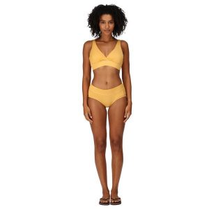Damskie Teksturowane Figi Bikini Paloma. Żółte figi Regatta, bez wzorów, z elastanu. Za 31,99 zł.