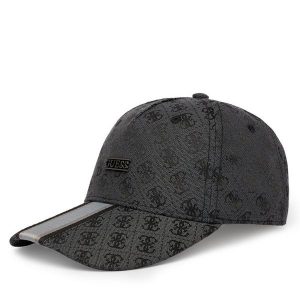 Czapka z daszkiem Guess. Szare czapki Guess, z aplikacjami. Za 141,99 zł.
