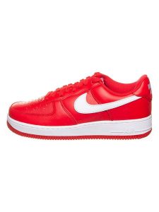 Nike Sportswear Skórzane sneakersy "Air Force 1 Low Retro" w kolorze czerwonym rozmiar: 37,5. Czerwone trampki Nike Sportswear, bez wzorów, bez zapięcia. Za 259,13 zł.
