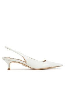 Steve Madden Czółenka Kari SM11003377 Biały. Białe czółenka Steve Madden, bez wzorów, ze skóry, bez obcasa, bez zapięcia. Za 279,99 zł.