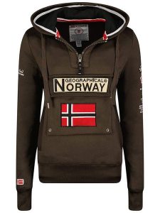 Geographical Norway Bluza "Gymclass" w kolorze ciemnobrązowym rozmiar: XXL. Brązowe bluzy Geographical Norway, xxl, bez wzorów, z kapturem. Za 109,78 zł.