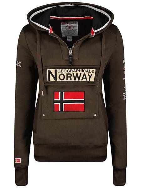 Geographical Norway Bluza "Gymclass" w kolorze ciemnobrązowym rozmiar: XXL. Brązowe bluzy Geographical Norway, xxl, bez wzorów, z kapturem. Za 96,14 zł.