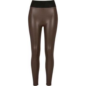 Damskie legginsy z wysokim stanem ze sztucznej skóry Urban Classics GT. Brązowe legginsy Urban Classics, bez wzorów, ze skóry, z podwyższonym stanem. Za 191,00 zł.