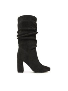 Jenny Fairy Kozaki LS5840-04 Czarny. Czarne kozaki Jenny Fairy, bez wzorów, z lycry, bez obcasa, na słupku, bez zapięcia. Za 199,99 zł.