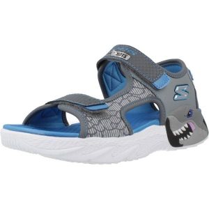 Sandały SKECHERS CREATURE-SPLASH Szary. Szare sandały Skechers, bez wzorów, z syntetyku, bez obcasa, bez zapięcia. Za 217,99 zł.