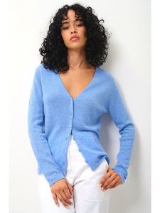 AUTHENTIC CASHMERE Kaszmirowy kardigan "Chalais" w kolorze błękitnym rozmiar: XL. Niebieskie kardigany AUTHENTIC CASHMERE, z kaszmiru. Za 364,56 zł.