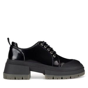 Półbuty Nine West. Czarne półbuty Nine West, bez wzorów, bez obcasa, na płaskiej podeszwie, bez zapięcia. Za 167,99 zł.