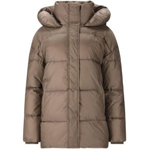 Damska kurtka puchowa Athlecia Moriarty. Brązowe kurtki Athlecia, na zimę, bez wzorów, z puchu, bez kaptura. Za 591,00 zł.
