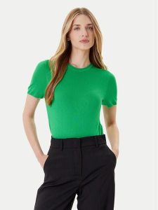 Calvin Klein Sweter LV044A307G Zielony Regular Fit. Zielone swetry klasyczne Calvin Klein, xs, z wiskozy, bez kołnierzyka. Za 239,99 zł.
