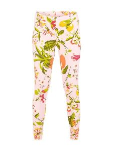 Blutsgeschwister Legginsy "Totally Thermofull of light vitamins" w kolorze jasnoróżowo-zielonym rozmiar: S. Różowe legginsy Blutsgeschwister, s, bez wzorów, z bawełny, z podwyższonym stanem, outdoorowe. Za 127,35 zł.
