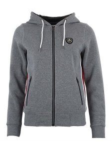Peak Mountain Bluza "Acharles" w kolorze szarym rozmiar: XL. Szare bluzy Peak Mountain, xl, z aplikacjami, bez kaptura. Za 96,37 zł.