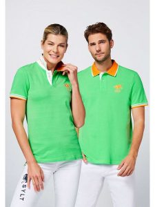 Polo Sylt Koszulka polo w kolorze zielonym rozmiar: L. Zielone bluzki Polo Sylt, l, bez wzorów, bez kołnierzyka, bez ramiączek. Za 87,61 zł.