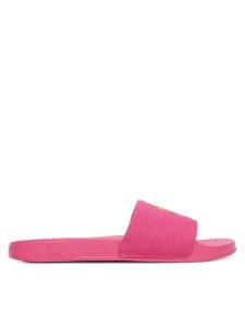 Calvin Klein Klapki Essential Slide Pride Cv Wn HW0HW03297 Różowy. Czerwone klapki Calvin Klein, bez wzorów, z materiału, bez obcasa. Za 189,99 zł.