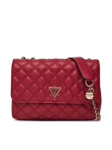 Guess Torebka Giully II HWQG96 73200 Czerwony. Czerwone torebki klasyczne Guess, z aplikacjami, ze skóry, bez dodatków. Za 584,99 zł.