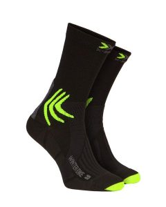 Skarpety rowerowe zimowe X-Socks WINTER BIKE 4.0. Czarne skarpetki X-Socks, bez wzorów, z materiału. Za 70,00 zł.