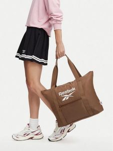Reebok Torebka CWBEO-RBK-M-013-10 Brązowy. Brązowe shopper bag Reebok, bez wzorów, z materiału, bez dodatków. Za 79,99 zł.