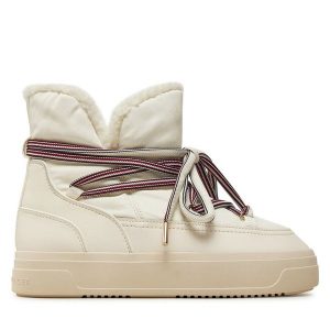 Śniegowce Tommy Hilfiger. Brązowe buty zimowe TOMMY HILFIGER, bez obcasa, bez zapięcia. Za 419,99 zł.