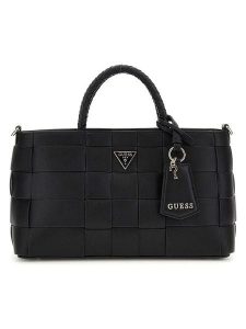 Guess Torebka w kolorze czarnym - 30 x 18 x 12 cm rozmiar: onesize. Czarne torebki klasyczne Guess, z aplikacjami, z materiału, pikowane, bez dodatków. Za 434,99 zł.
