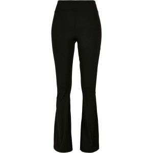 Legginsy Damskie Z Recyklingu Szeroka Z Wysokimi Stanami. Czarne legginsy Urban Classics, bez wzorów, z podwyższonym stanem. Za 153,99 zł.