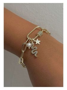 Heliophilia Bransoletka z cyrkoniami rozmiar: onesize. Białe bransoletki Heliophilia, z cyrkonią, z mosiądzu. Za 108,74 zł.