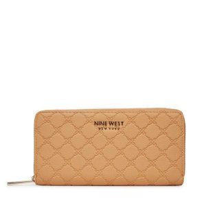 Portfel Nine West. Brązowe portfele Nine West, bez wzorów. Za 79,99 zł.
