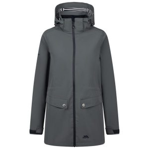 Trespass Tiverton - Damska kurtka przeciwdeszczowa Teal Mist. Szare kurtki Trespass, bez wzorów, bez kaptura. Za 421,99 zł.