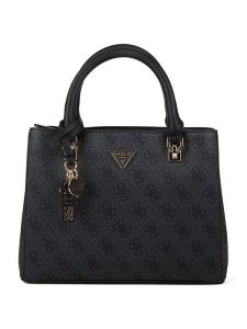 Guess Torebka w kolorze czarnym - 25 x 19 x 5,5 cm rozmiar: onesize. Czarne torebki klasyczne Guess, z aplikacjami, z materiału, przez ramię, bez dodatków. Za 404,99 zł.