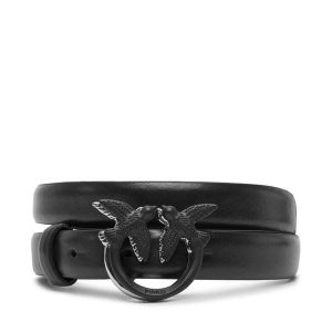 Pasek Damski PINKO. Czarne paski Pinko, bez wzorów. Za 389,99 zł.